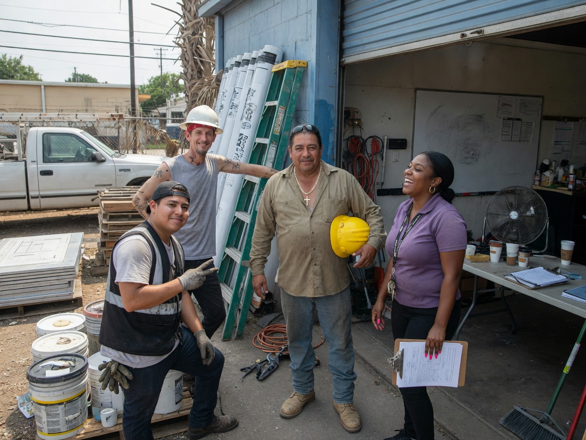 The Flat Roof Repair Houston team at work in Houston