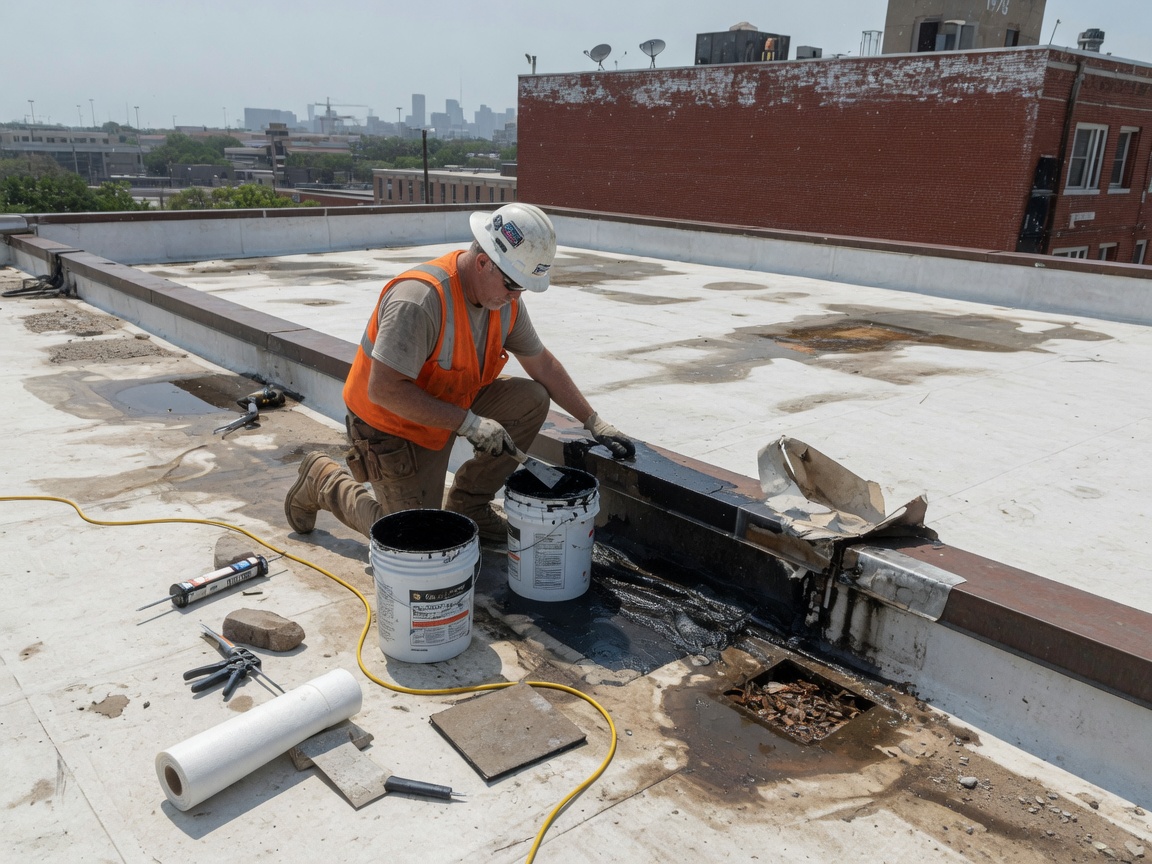 Flat Roof Repair in The Woodlands, TX 77380