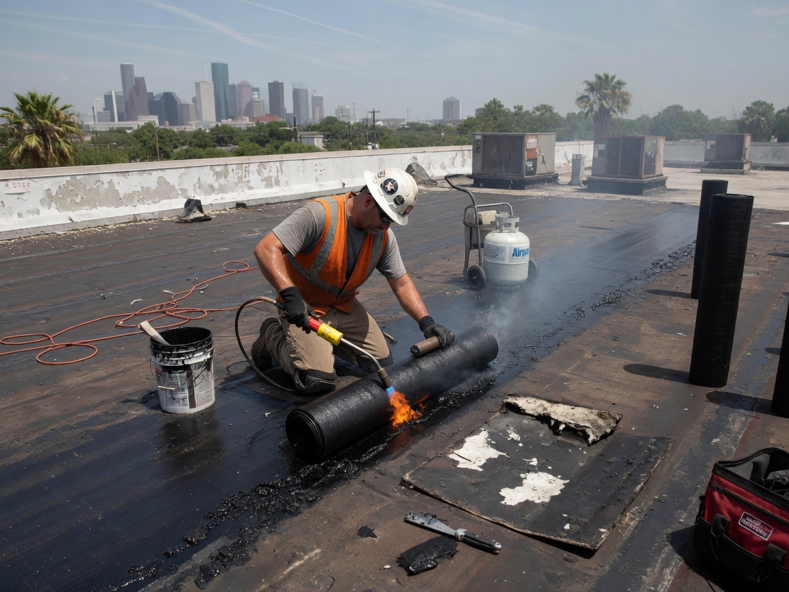 flat roof repair in Sugar Land